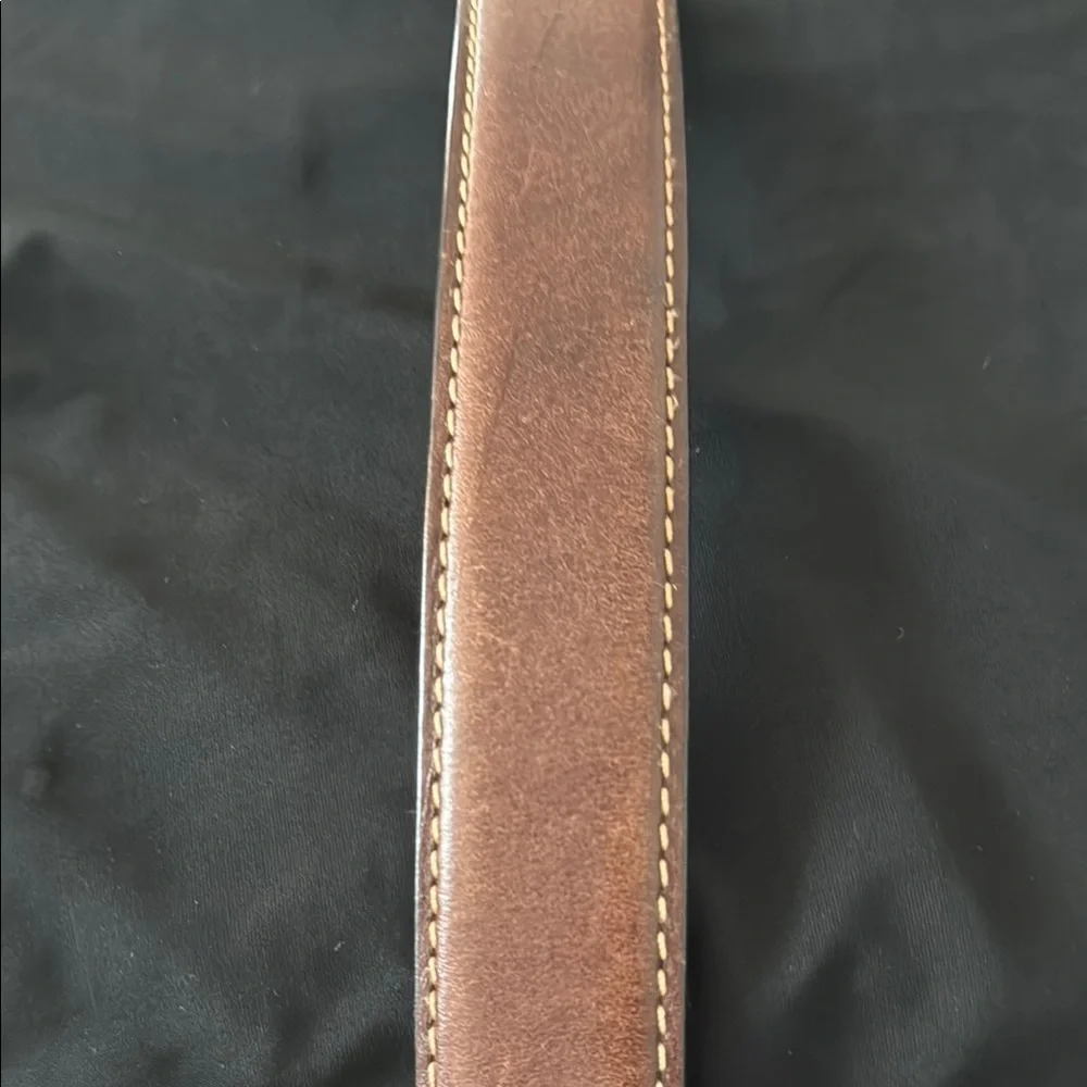 Kirklands Brown Leather Belts with Metal Buckles